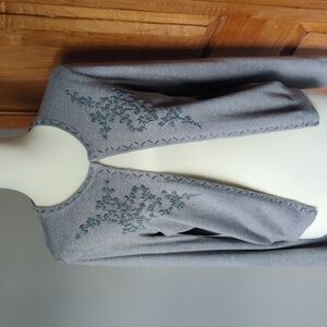 NWOT Women's Alfani Grey Beaded Cardigan, Size M